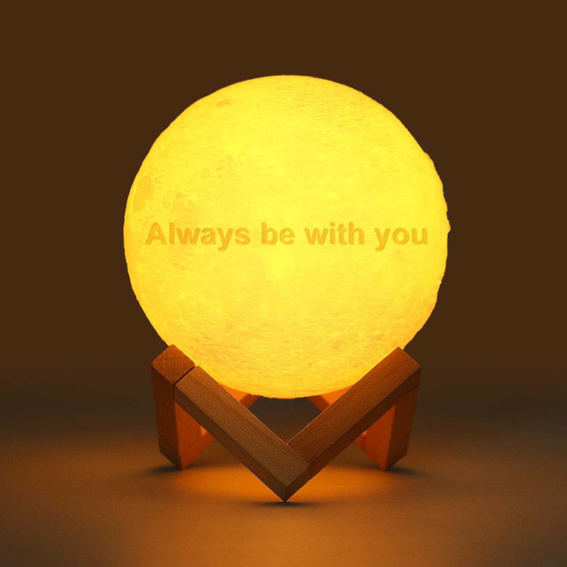 Touch 7 Colors - Custom Photo Moon Lamp 3D Light Rechargeable