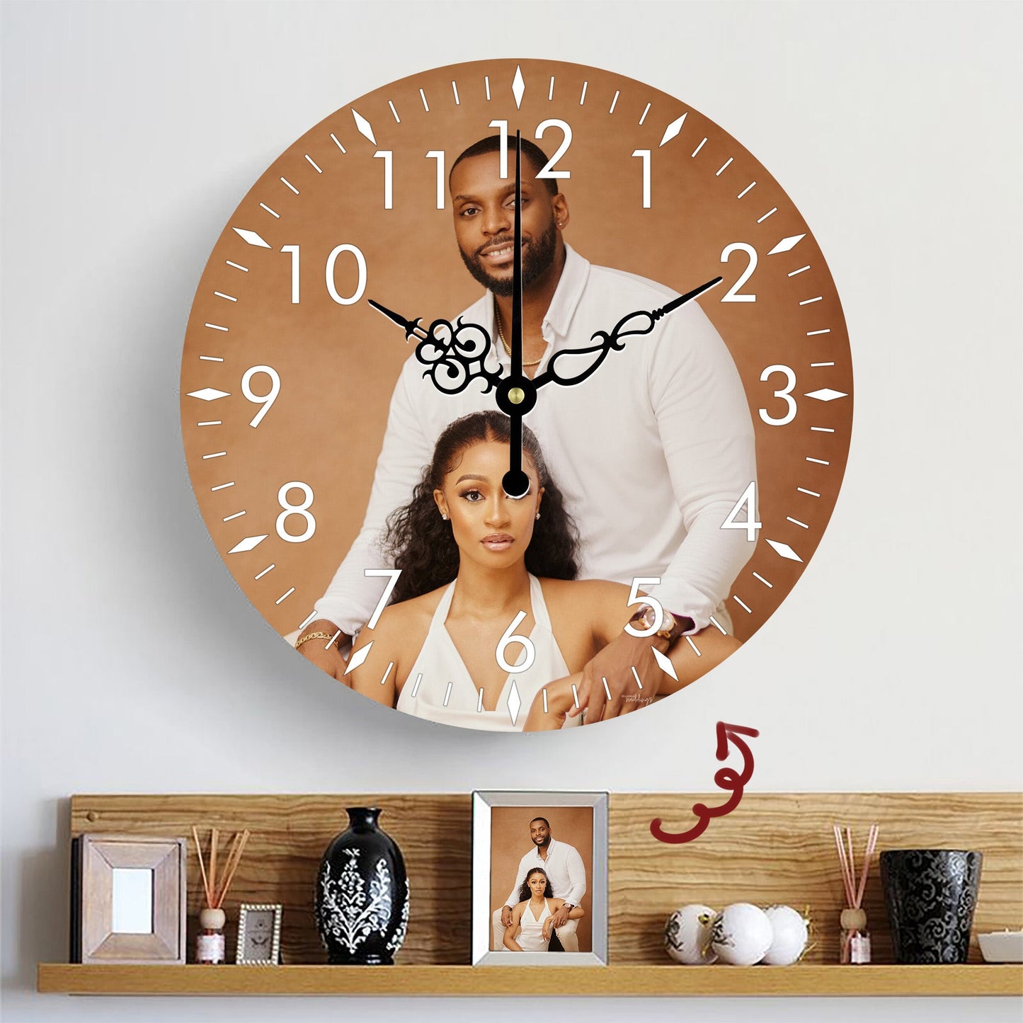 Personalized Wall Clock - Capture Moments all Number Styles