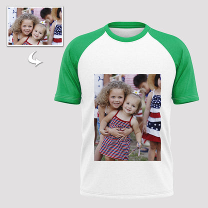 Personalized Cotton T-Shirt, Custom Photo Print, Unisex Double-Sided Tee