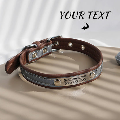 Custom Texts Pet Collar comfortable adjustable Engravable Dog Collar