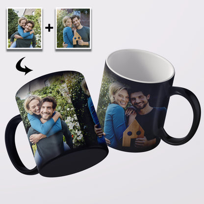 Personalized Custom Photo Mugs - Magic Heat Color Changing Coffee Cups