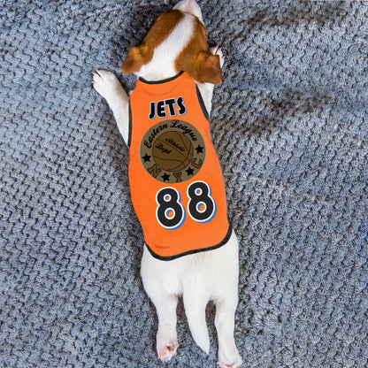 Custom Pet Clothes Tank Shirt Vest with Text Logo Picture and Number