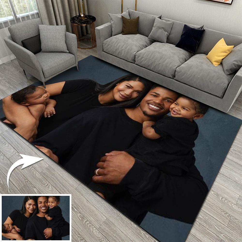 Custom Photo Flannel Carpet, Extra Soft Anti-Slip Floor Picture Mats