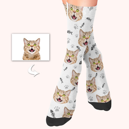 Custom Photo Face Socks With Multiple Colors For Pet Lovers