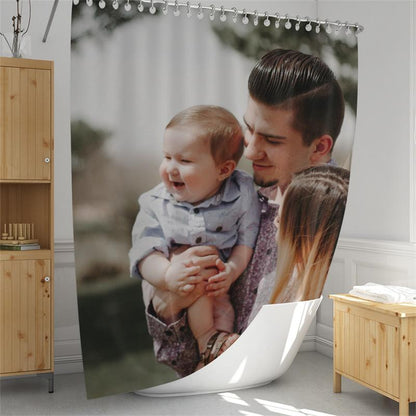 Custom Shower Curtain Unique Gift for Family - faceonboxer