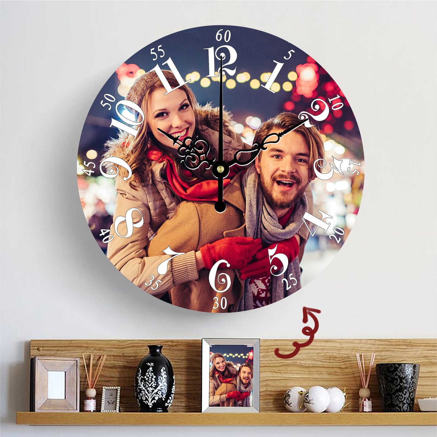 Best Wall Clock With Custom Photo Modern Wall Clock For Living Room