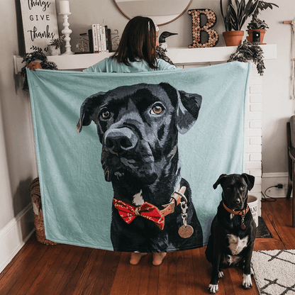 Custom Dog/Pet One Photo Blankets Fleece Blanket