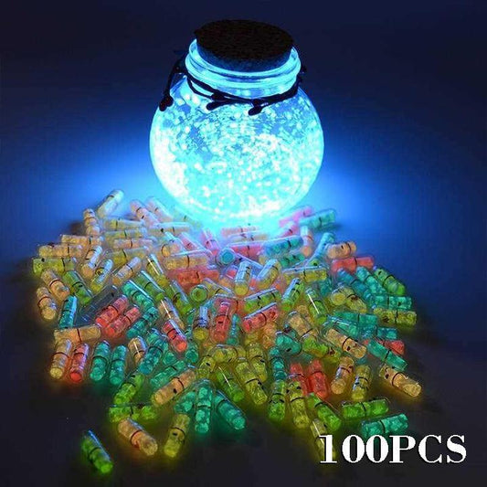 Glow 100pcs Cute Mini Pill Shaped Message Capsule Letter Colorful Without Box