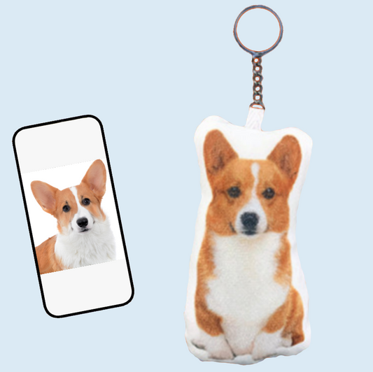 Custom Photo Pillow Keychain  Cute Stuffed Irregular Shaped Keychain