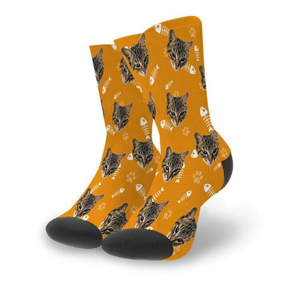 Custom Cat Socks with 3D Preview