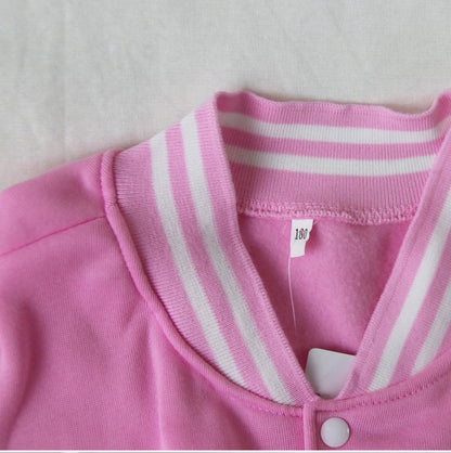 Custom Photo Baseball Jacket Sportswear Pink most practical Gifts