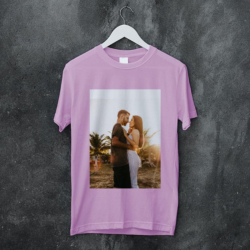 Custom Photo Men's Cotton T-shirt Short Sleeve T-shirt