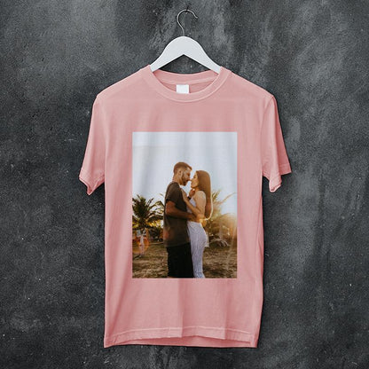 Custom Photo Men's Cotton T-shirt Short Sleeve T-shirt With Pictures