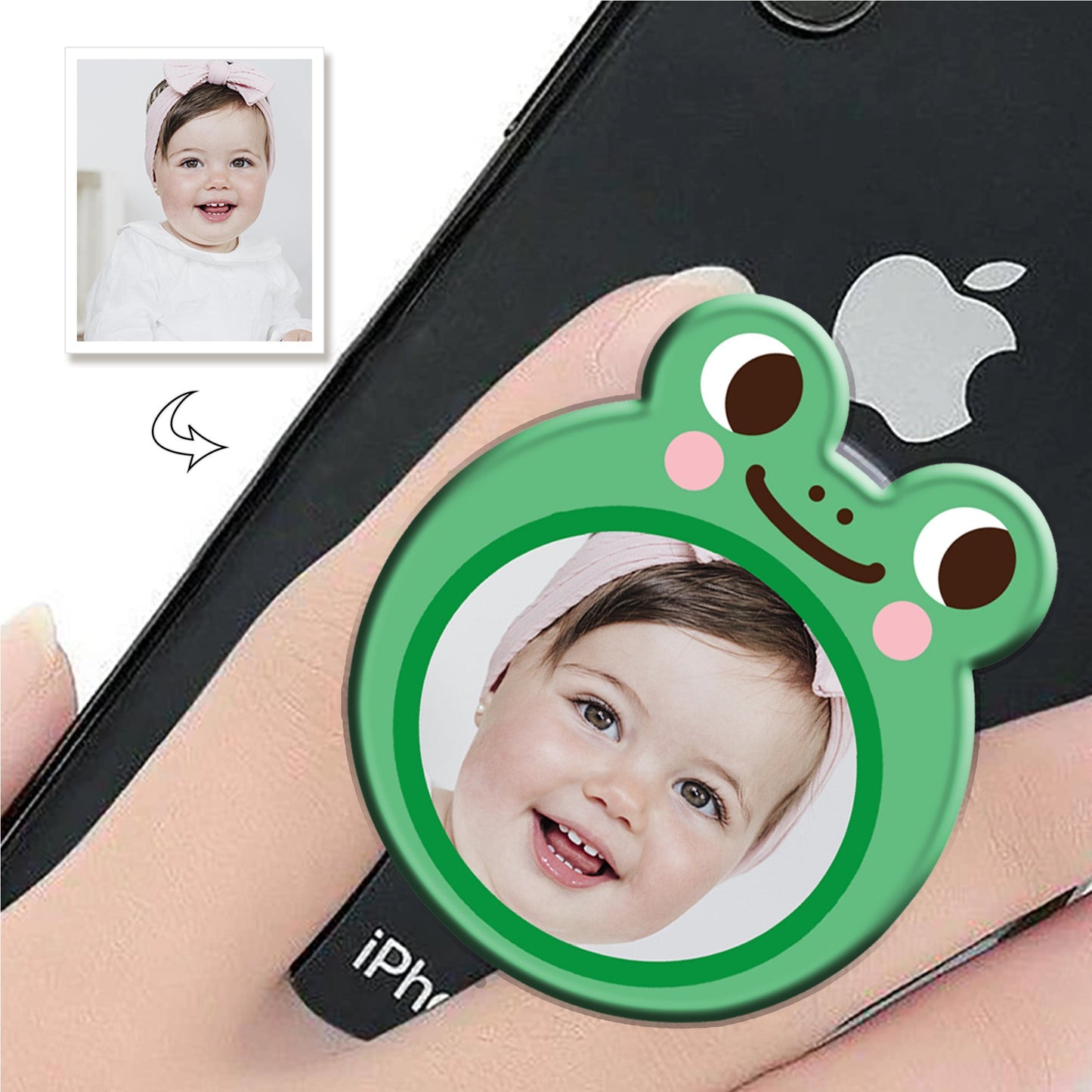 Custom Photo Phone Grip Shaped Acrylic Personalized Photo Phone Holder