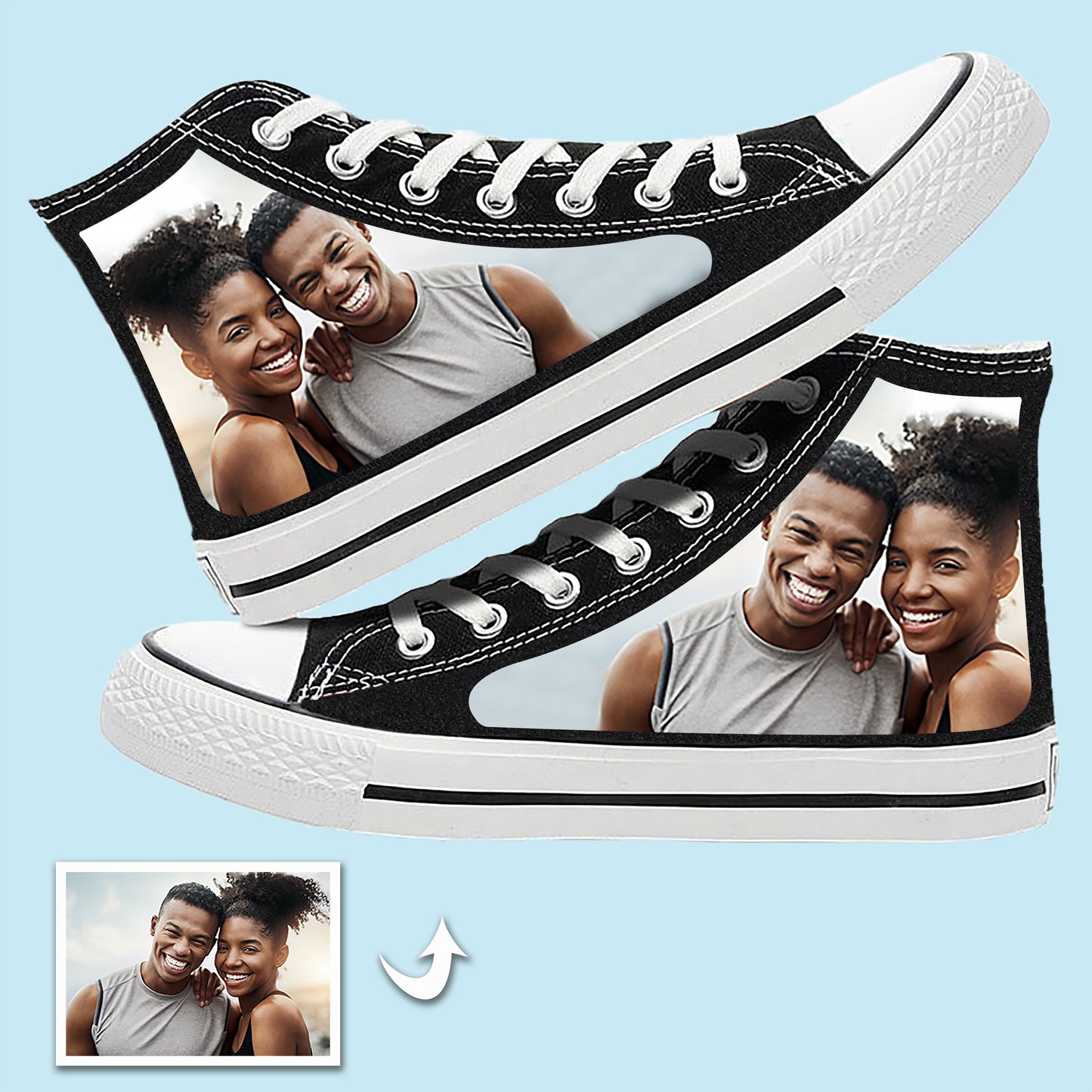 Custom Canvas Shoes, Photo Canvas Shoes High Waist