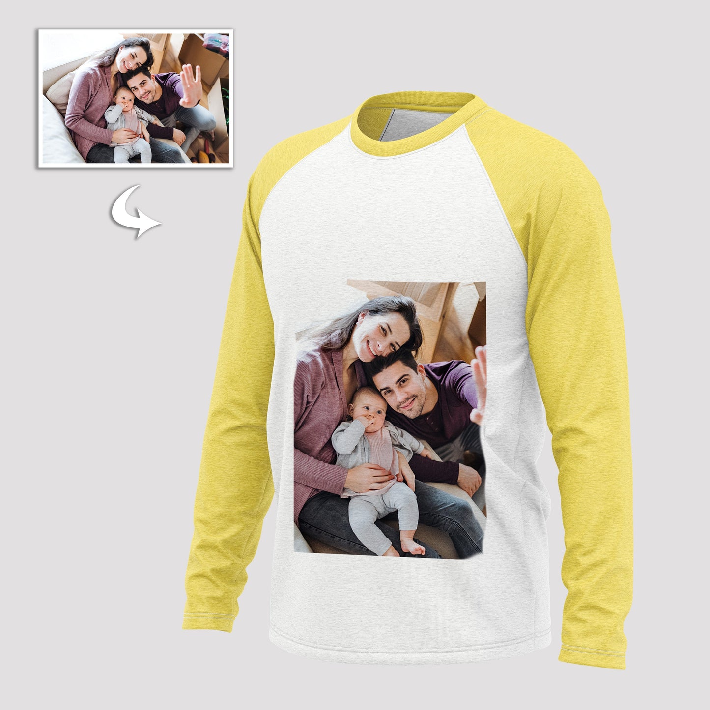 Custom Photo Men's Long Sleeve Shirt Cotton shirt