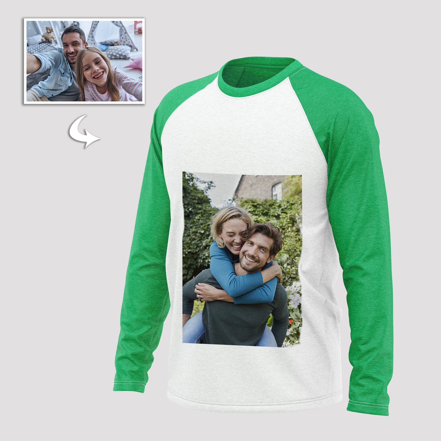 Custom Photo Men's Long Sleeve Shirt Cotton shirt