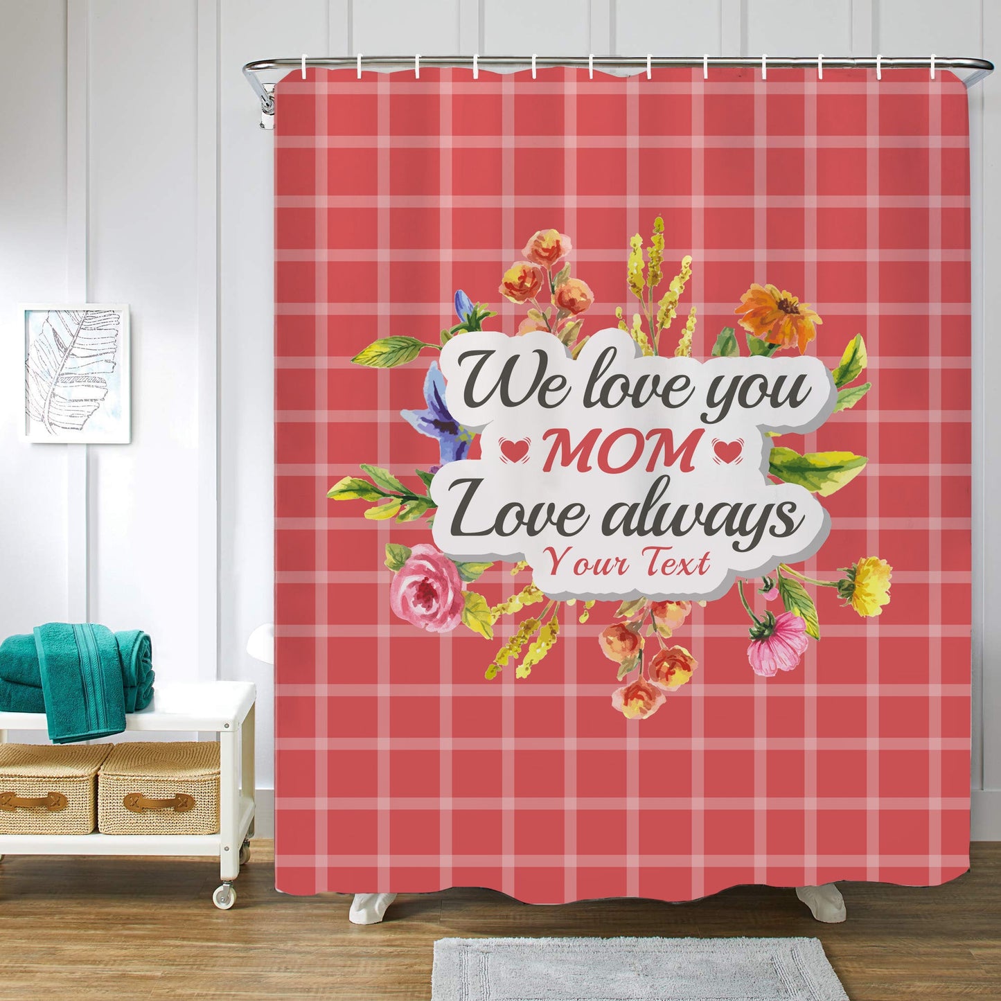 Customized Shower Curtain for Mom Best Mother's day Gift