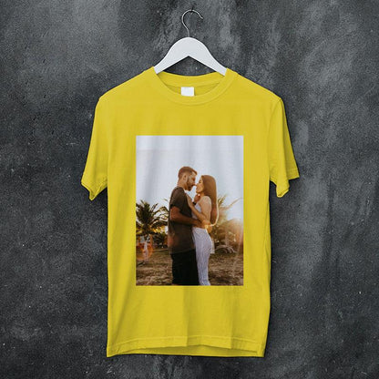 Custom Photo Men's Cotton T-shirt Short Sleeve T-shirt