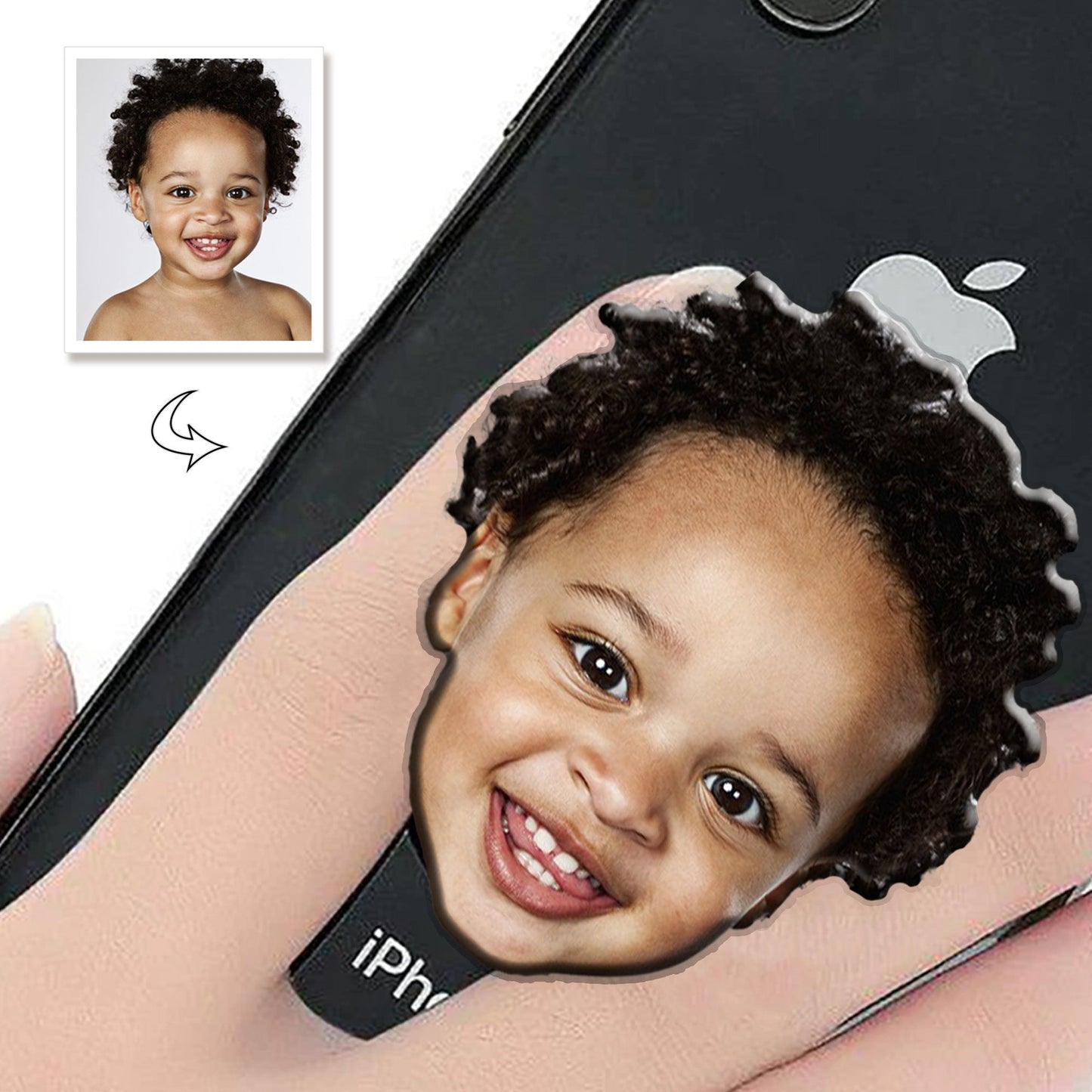 Custom Photo Phone Grip Shaped Acrylic Personalized Photo Phone Holder