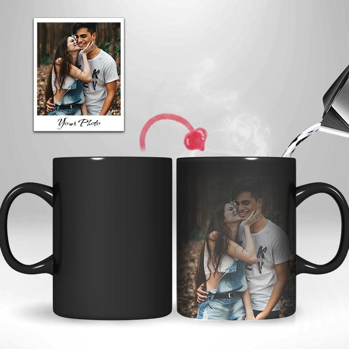 Personalized Custom Photo Mugs - Magic Heat Color Changing Coffee Mugs - faceonboxer