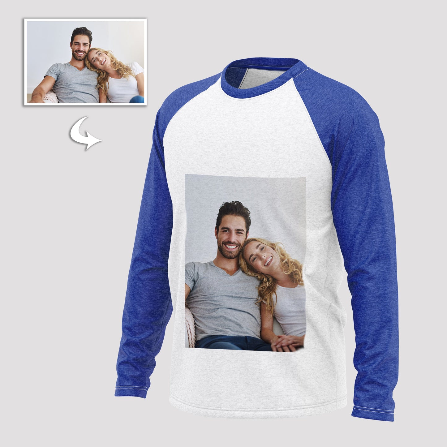 Custom Photo Men's Long Sleeve Shirt Cotton shirt