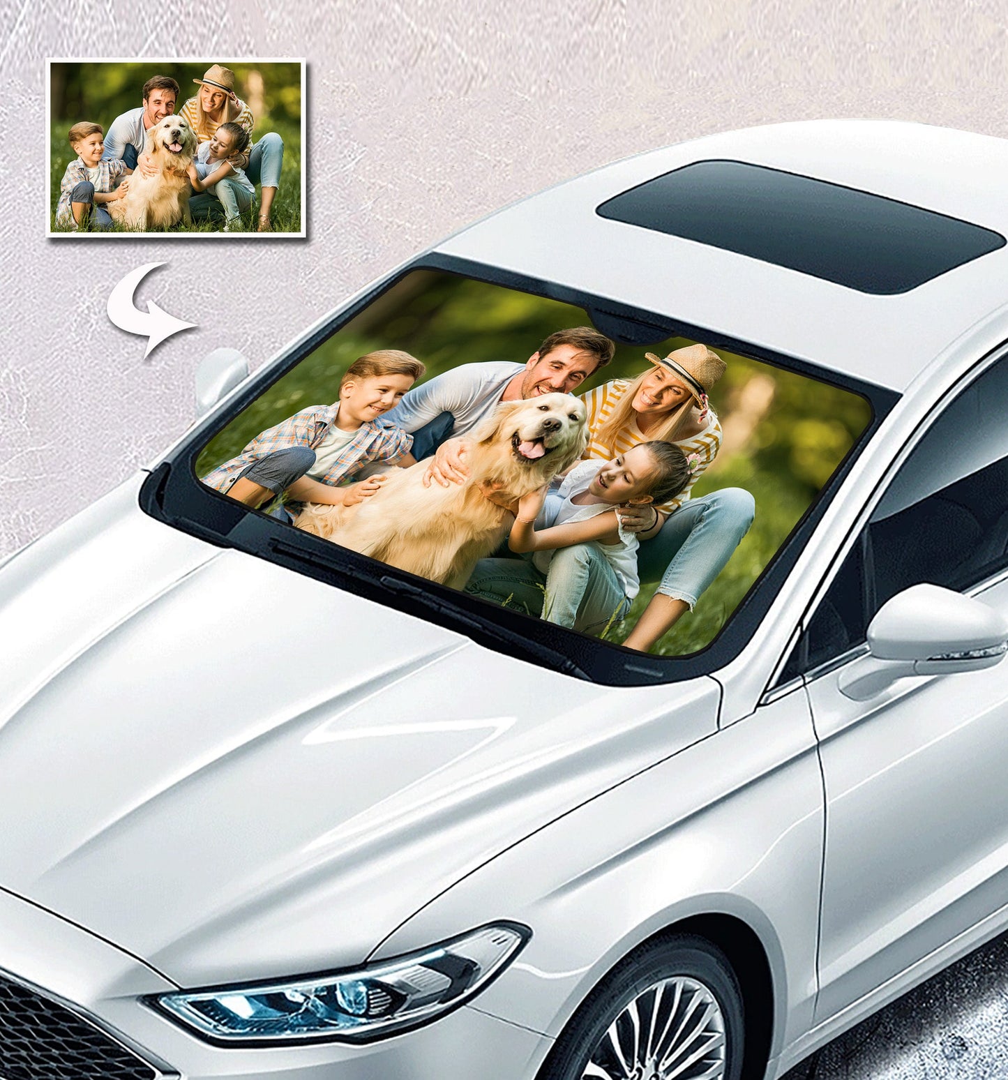 Custom Auto Sun Shade Car Sun Shade Personalized Windshield Sun Visor