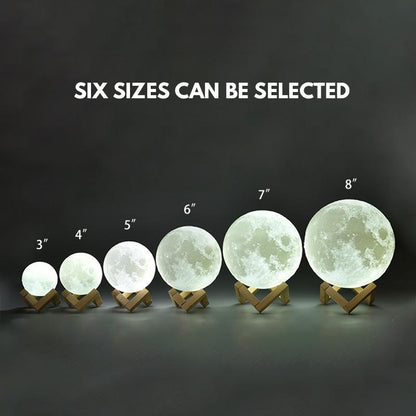 Touch 3 Colors - Christmas Cute Gift Engraved Photo Moon Lamp - faceonboxer