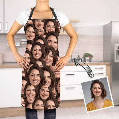 Custom Kitchen Cooking Apron with Your Photo Mash Faces