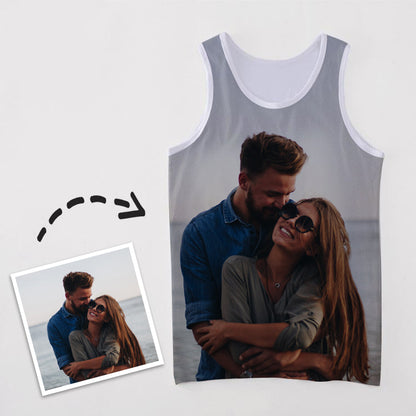 Custom Tank Tops Photo Men's Personalized Summer Cool Full Print Vest