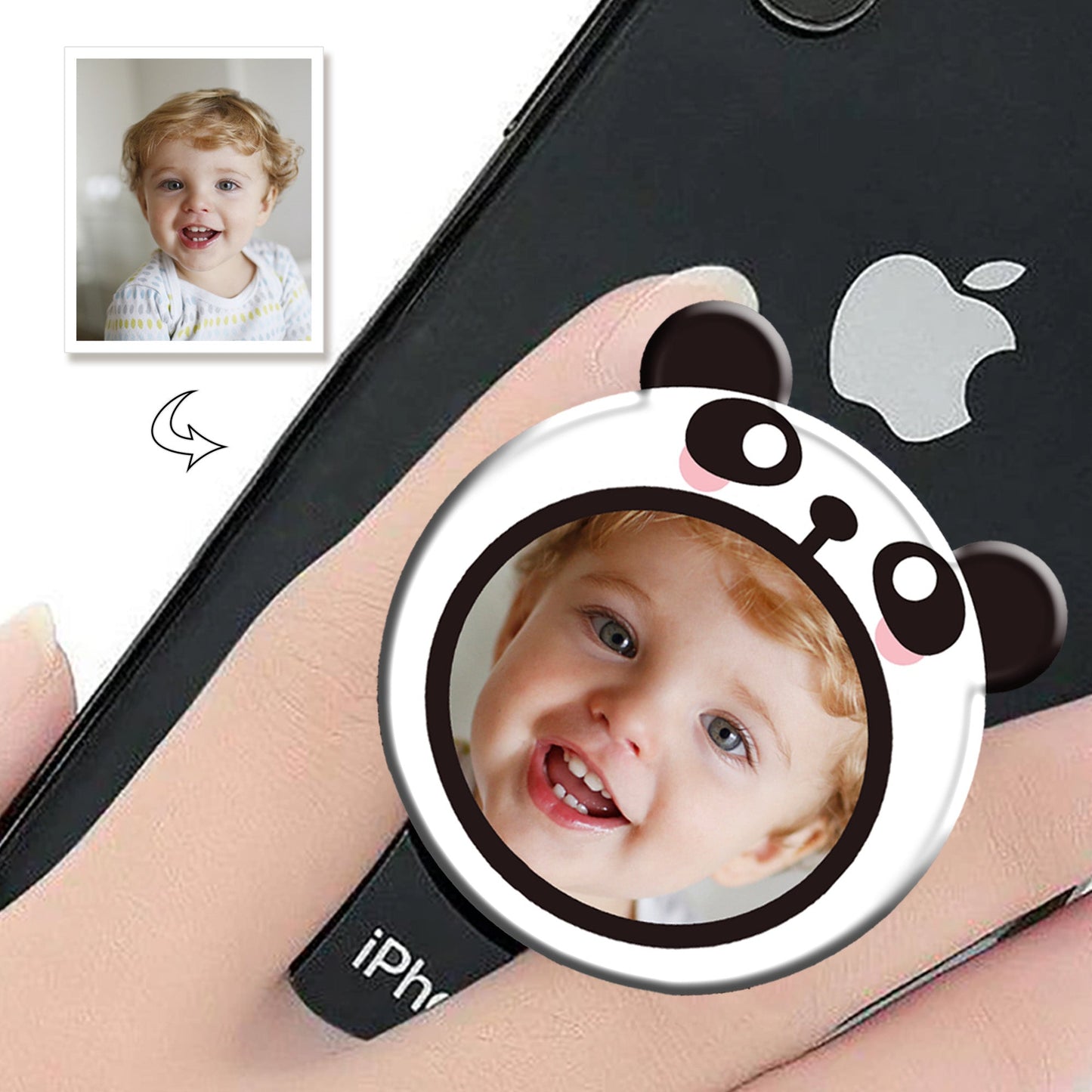 Custom Photo Phone Grip Shaped Acrylic Personalized Photo Phone Holder