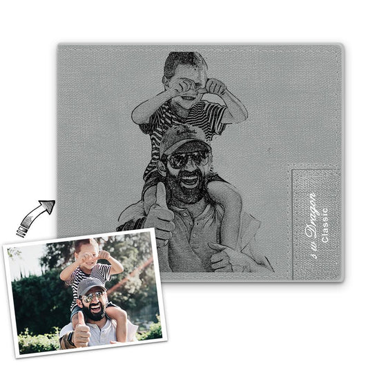 Anniversaries Gifts Men's Custom Photo Wallet - My Love - faceonboxer