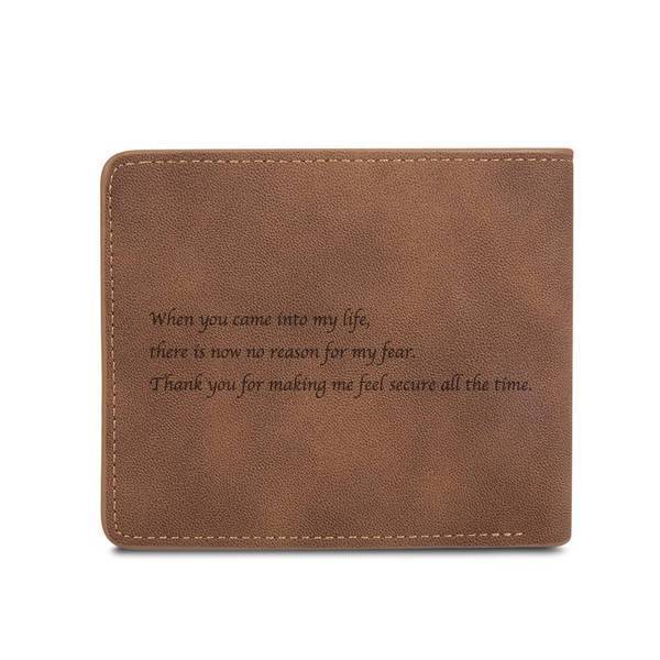 Anniversaries Gifts Men's Custom Photo Wallet - Leather - faceonboxer