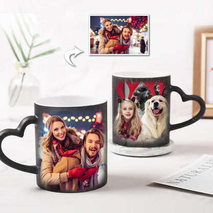 Personalized Custom Photo Mugs - Magic Heat Color Changing Coffee Cups