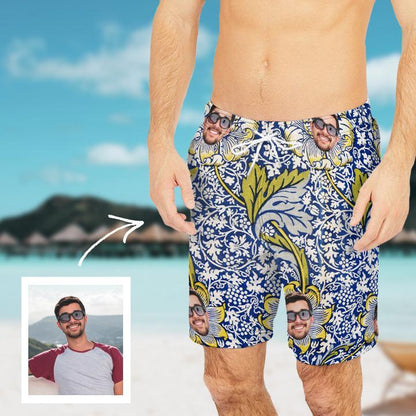 Custom Face Photo Summer Men's Beach Shorts