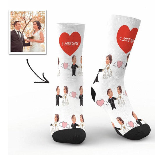 Custom Wedding Anniversary Socks