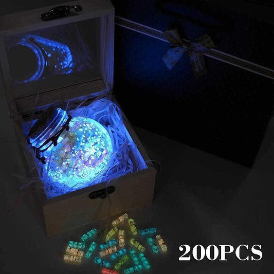 Glow 200pcs Cute Mini Pill Shaped Message Capsule Letter Colorful Without Box