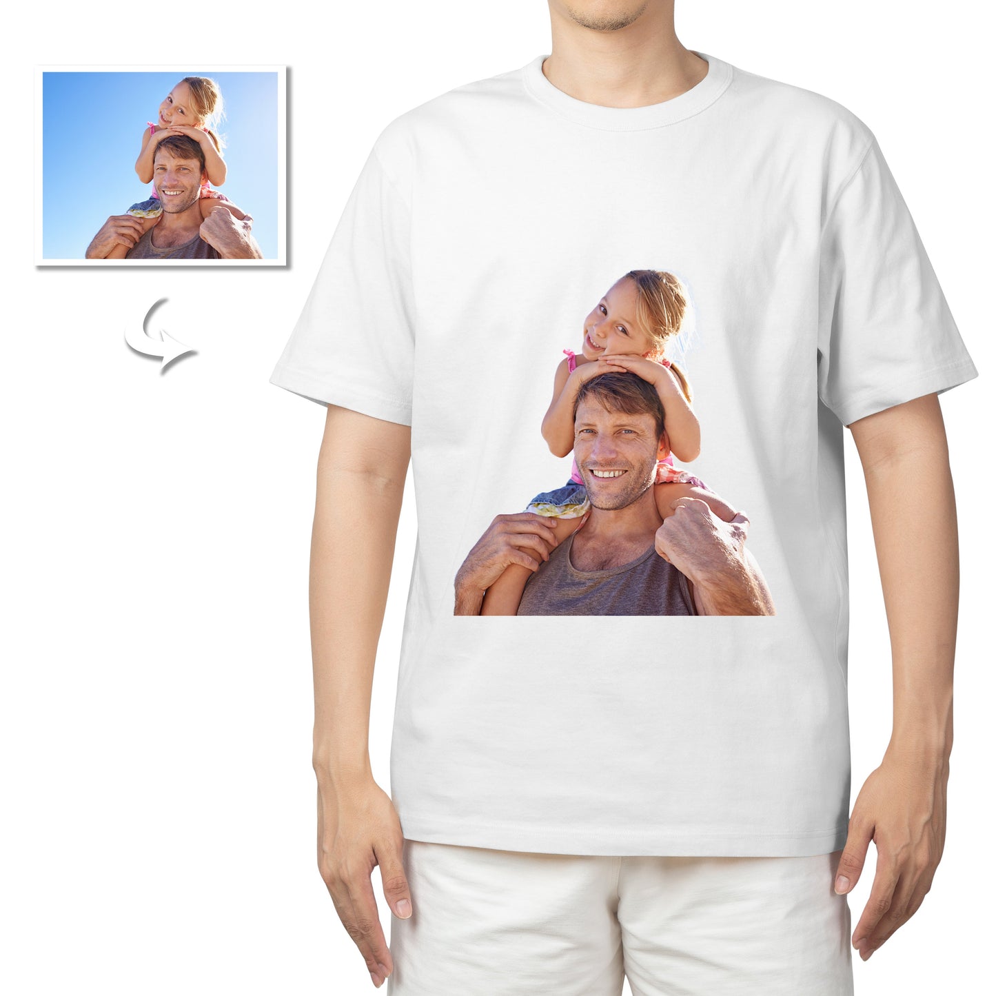 Custom Photo Cotton T-shirt Short Sleeve T-shirt With Pictures