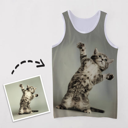 Custom Tank Tops Photo Men's Personalized Summer Cool Full Print Vest