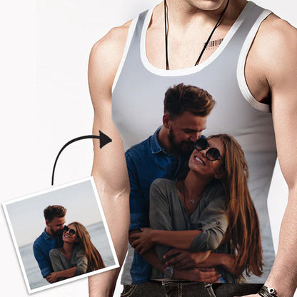 Custom Tank Tops Photo Men's Personalized Summer Cool Full Print Vest