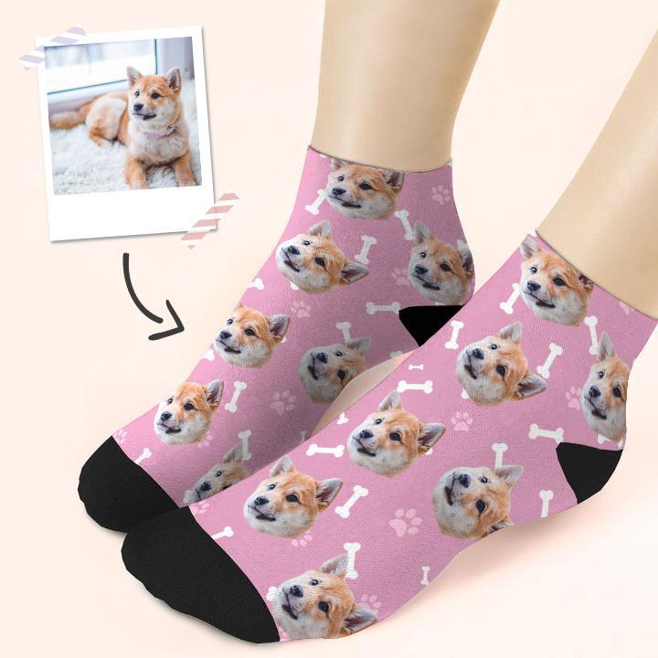 Custom Quarter Socks Dog