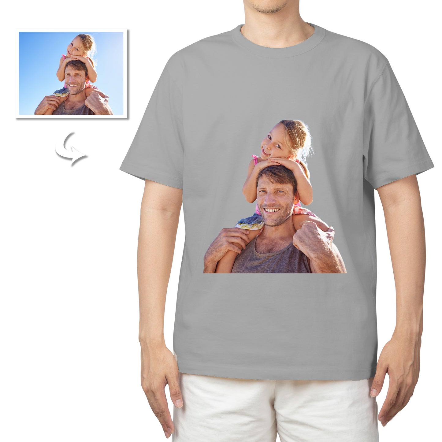 Custom Photo Cotton T-shirt Short Sleeve T-shirt With Pictures