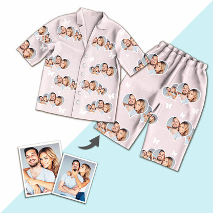 Custom Photo Short Face Pajamas, Unique Gifts Nightwear, Unisex