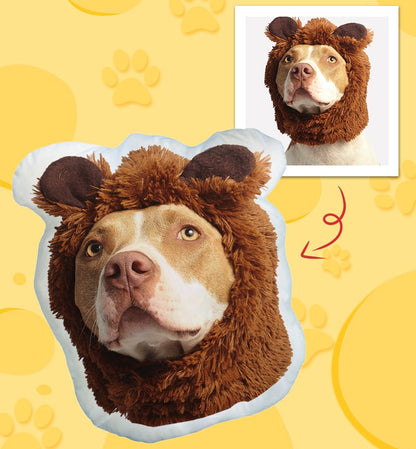 Custom Pet Photo Pillow Custom Pet Face Pillow Best Personalized Gift - New - faceonboxer