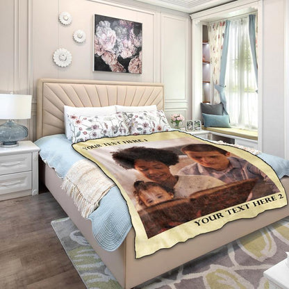 Custom Family Photo Blanket with Your Photo