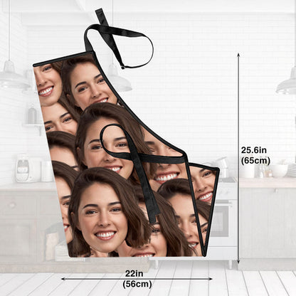 Custom Kitchen Cooking Apron with Your Photo Mash Faces