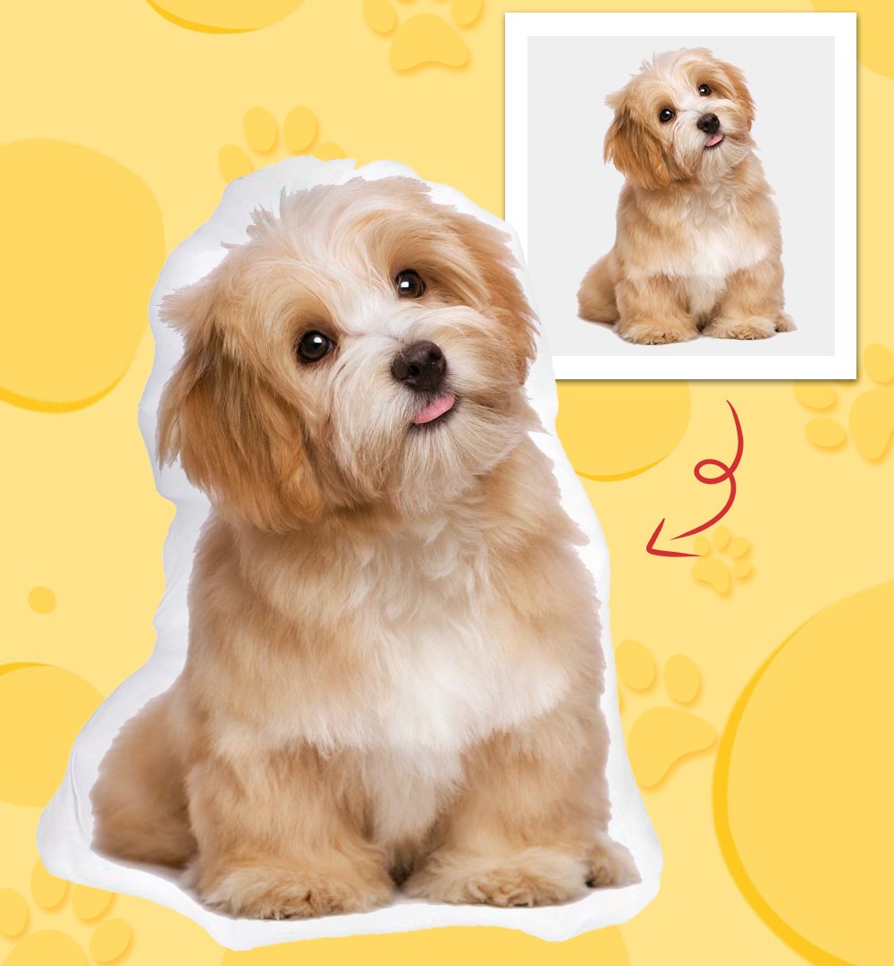 Custom Pet Photo Pillow Custom Pet Face Pillow Best Personalized Gift - New - faceonboxer