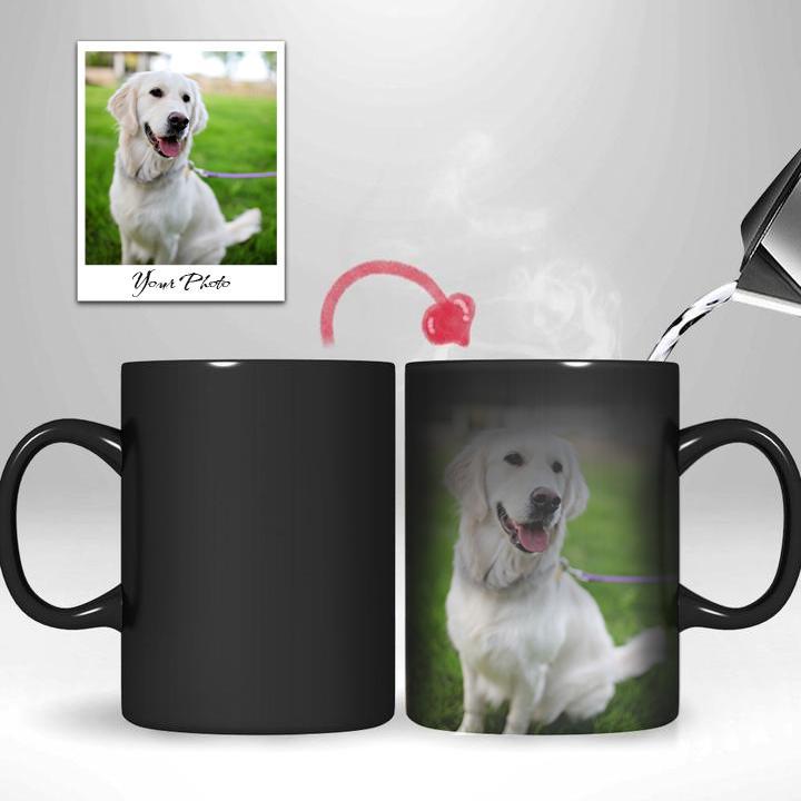 Personalized Custom Photo Mugs - Magic Heat Color Changing Coffee Mugs - faceonboxer