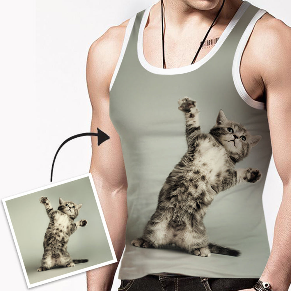 Custom Tank Tops Photo Men's Personalized Summer Cool Full Print Vest