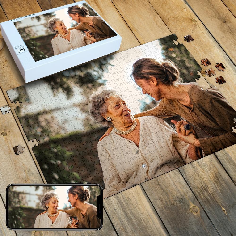 Custom Photo Jigsaw Puzzle Best Personalized Gift 35-1000 pieces - faceonboxer